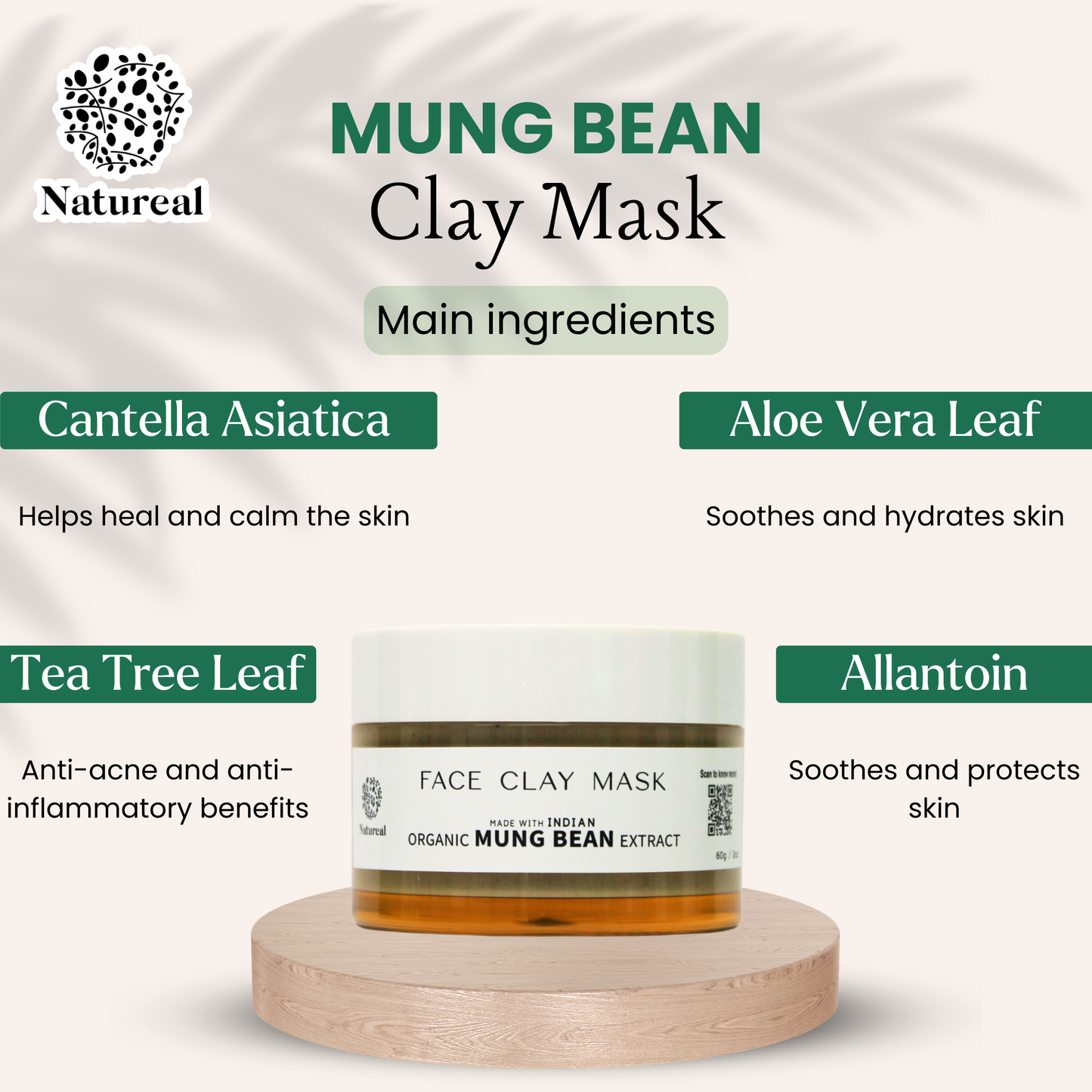 NATUREAL ORGANIC CLAY MASK - Natureal