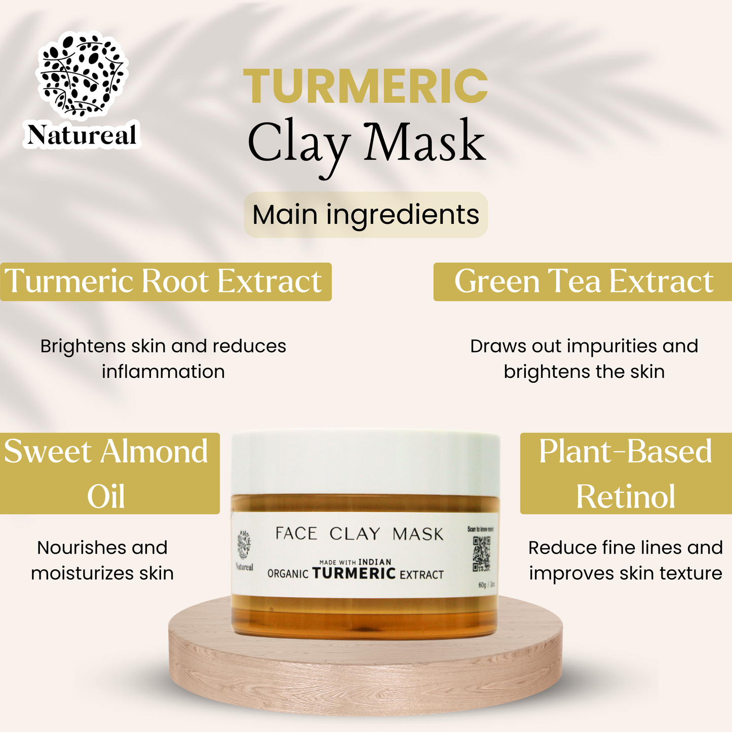 NATUREAL ORGANIC CLAY MASK - Natureal