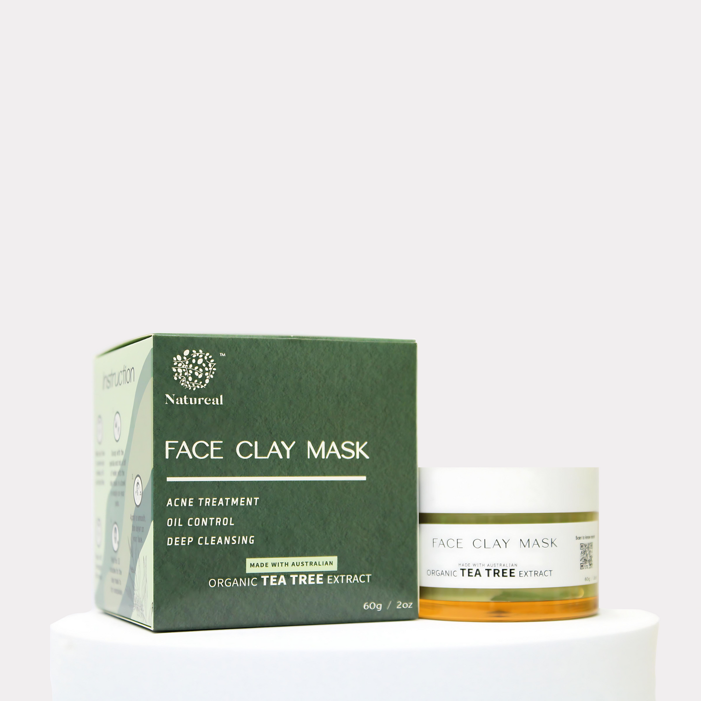 Natureal Organic Tea Tree Clay Mask | 60G - Natureal