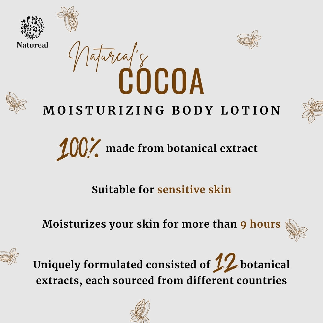 Natureal Organic Cocoa Body Lotion Moisturizing | 300ml - Natureal