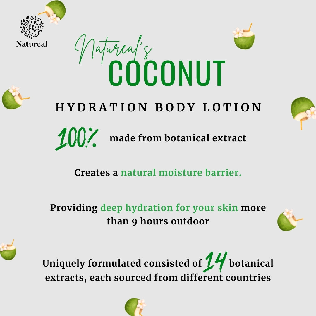 Natureal Organic Coconut Body Lotion Intense Hydration | 300ml - Natureal