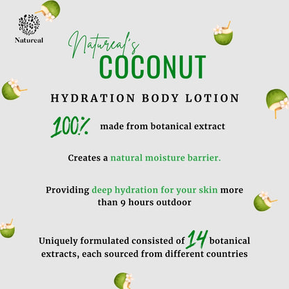 Natureal Organic Coconut Body Lotion Intense Hydration | 300ml - Natureal