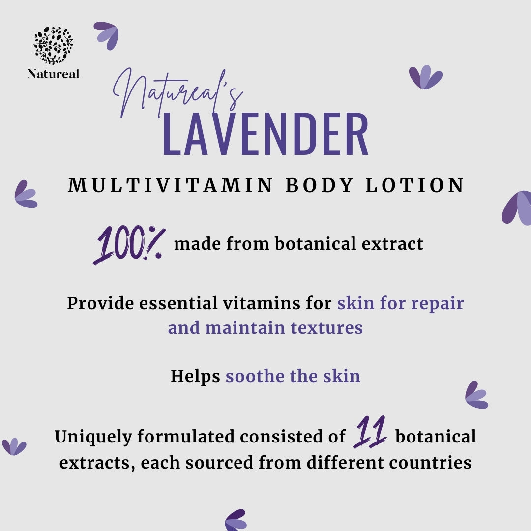 Natureal Organic Lavender Body Lotion Advance Multivitamin Renewal | 300ml - Natureal