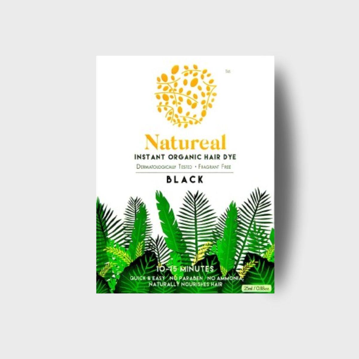 Instant Organic Hair Dye (Black) Single Sachet | 1x25ml - Natureal