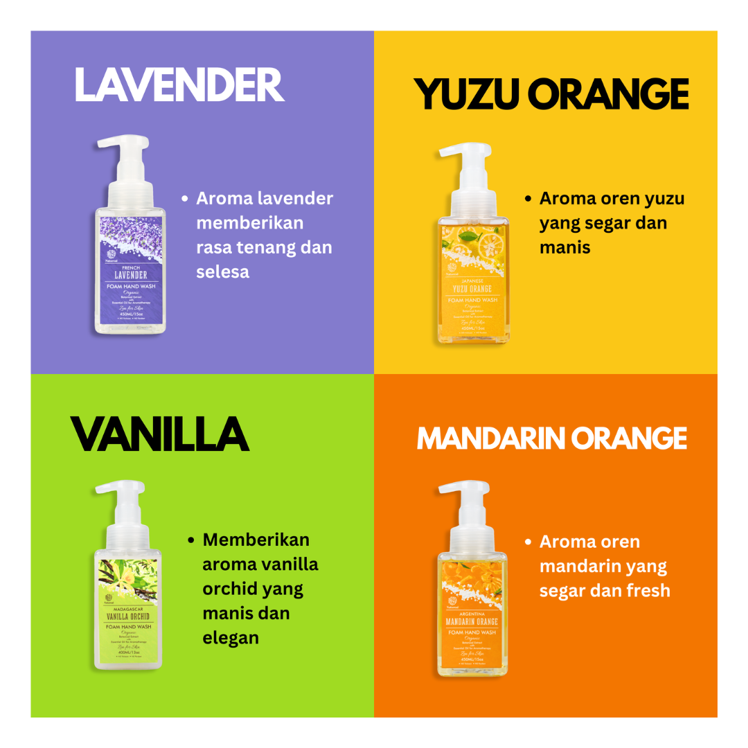 Natureal Organic Foam Hand Wash Combo 4pcs Limited Edition Promotion 4X450ml - Natureal