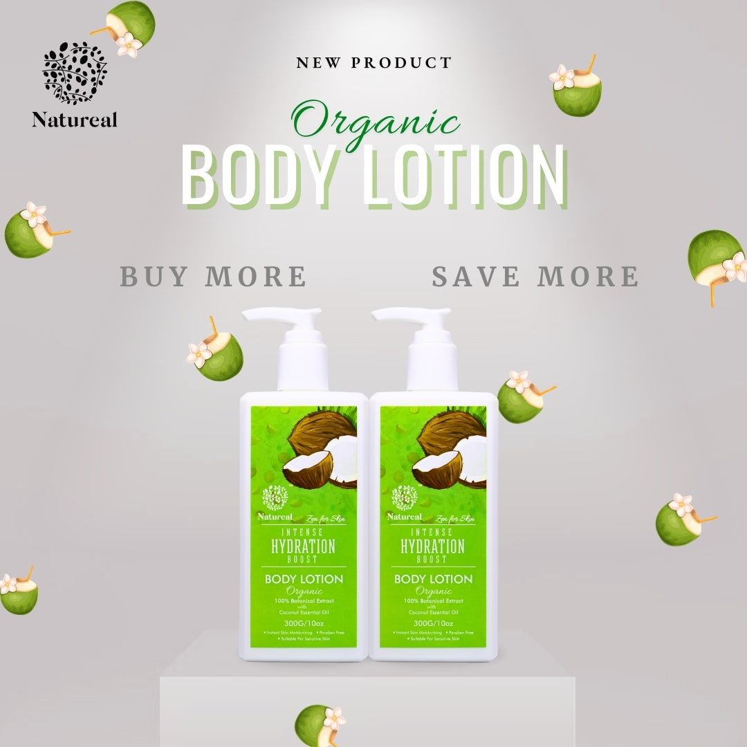 Natureal Organic Coconut Body Lotion Intense Hydration | 300ml - Natureal