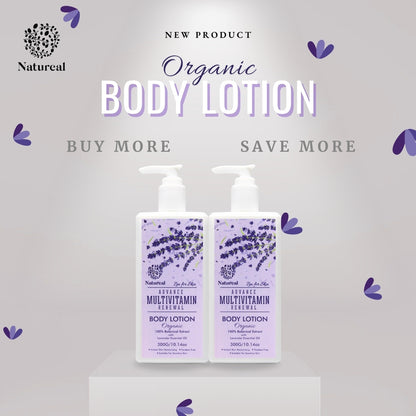 Natureal Organic Lavender Body Lotion Advance Multivitamin Renewal | 300ml - Natureal