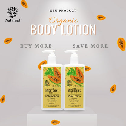 Natureal Organic Papaya Brightening Glow Body Lotion | 300ml - Natureal