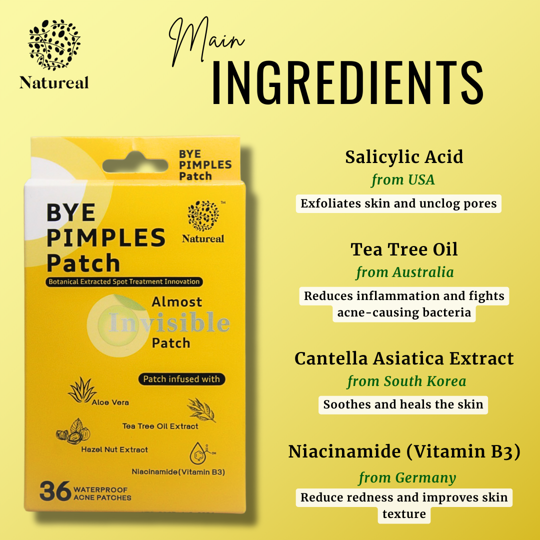 Natureal Bye-Pimple Patch | Organic Spot Treatment - Natureal