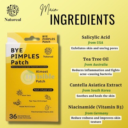 Natureal Bye-Pimple Patch | Organic Spot Treatment - Natureal