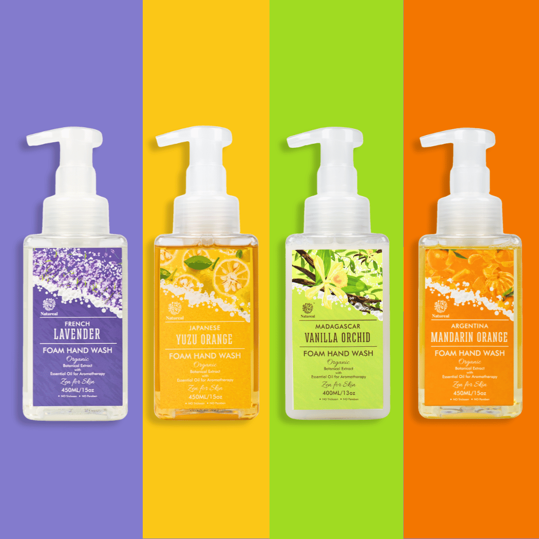 Natureal Organic Foam Hand Wash Combo 4pcs Limited Edition Promotion 4X450ml - Natureal
