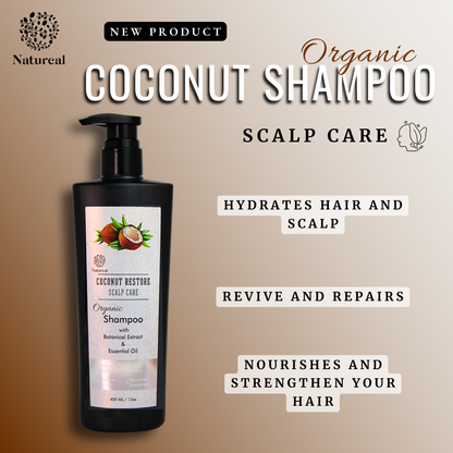 Natureal Organic Coconut Scalp Care Shampoo | 400ml - Natureal