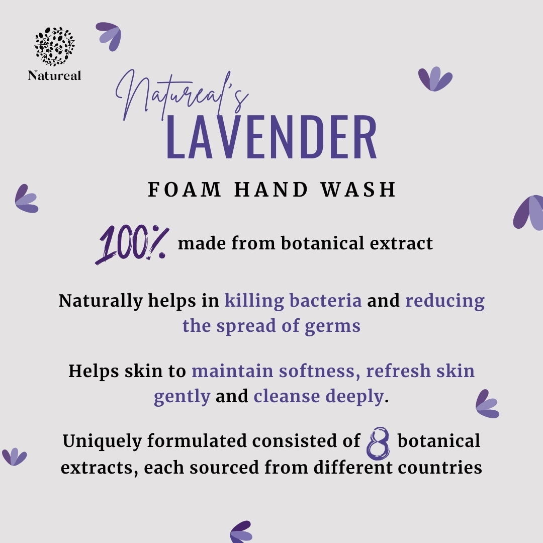 Natureal Organic French Lavender Foam Hand Wash | 450ml - Natureal