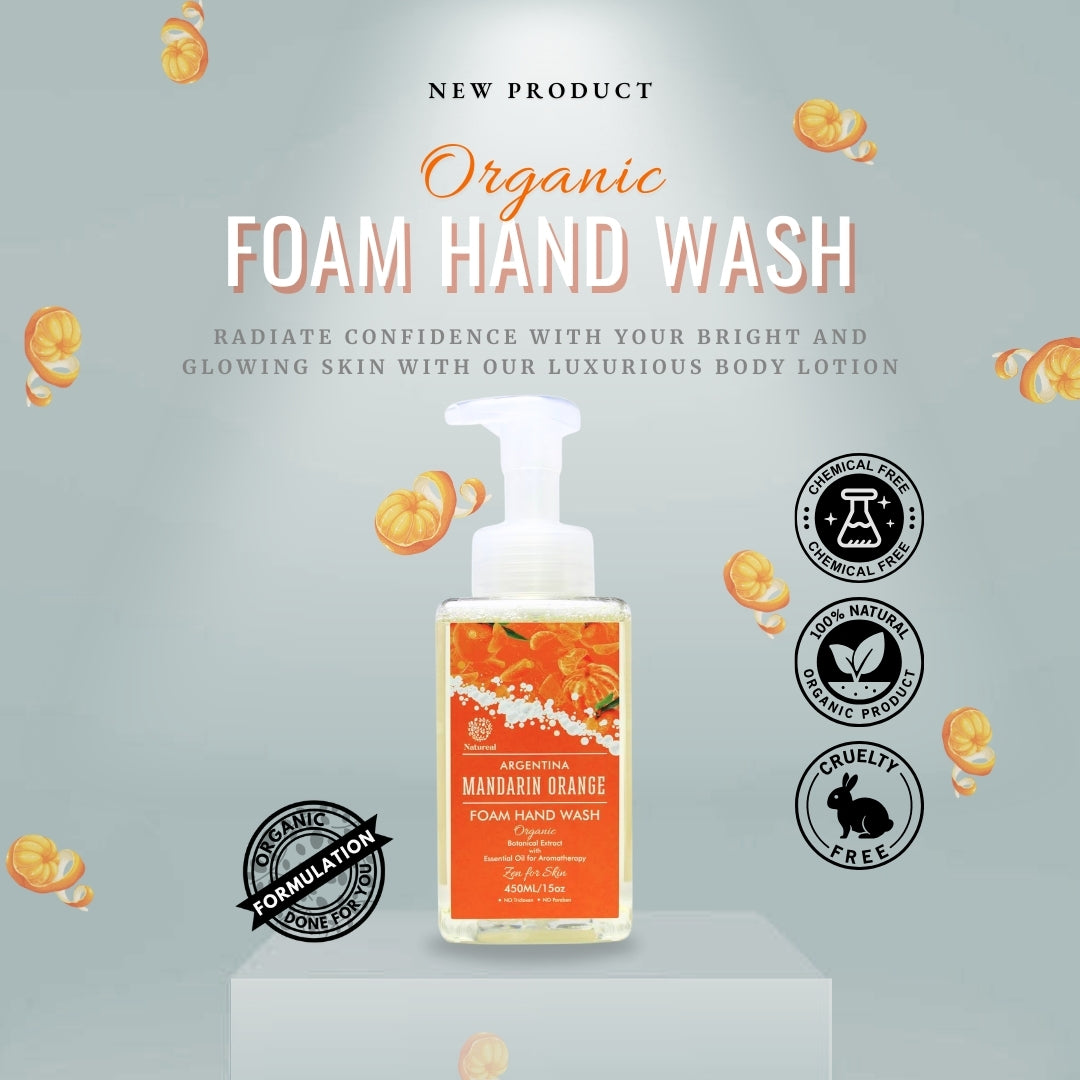 Natureal Organic Mandarin Orange Foam Hand Wash | 450ml - Natureal