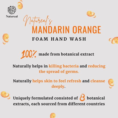 Natureal Organic Mandarin Orange Foam Hand Wash | 450ml - Natureal