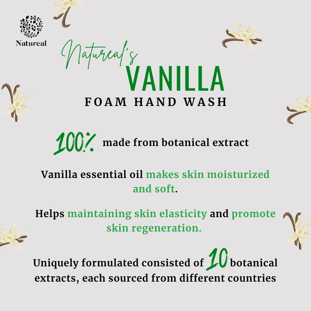 Natureal Organic Madagascar Vanilla Orchid Foam Hand Wash | 450ml - Natureal