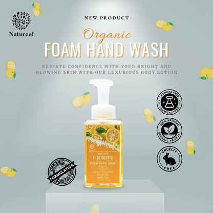 Natureal Organic Japanese Yuzu Orange Foam Hand Wash | 450ml - Natureal