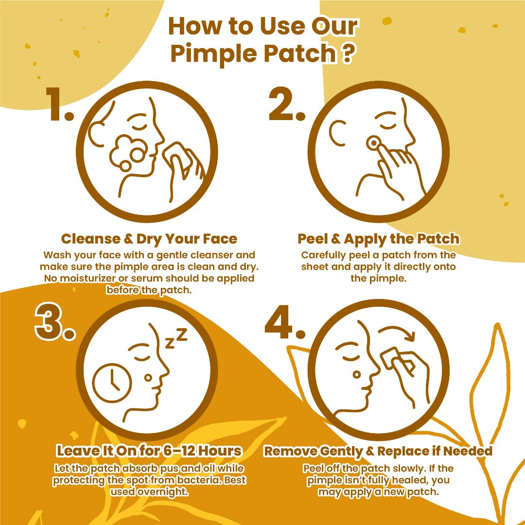 Botanical Extract Bye-Pimple Patch Organic Spot Treatment Invisible and Waterproof Acne Patch - Natureal