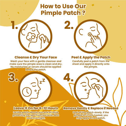 Botanical Extract Bye-Pimple Patch Organic Spot Treatment Invisible and Waterproof Acne Patch - Natureal