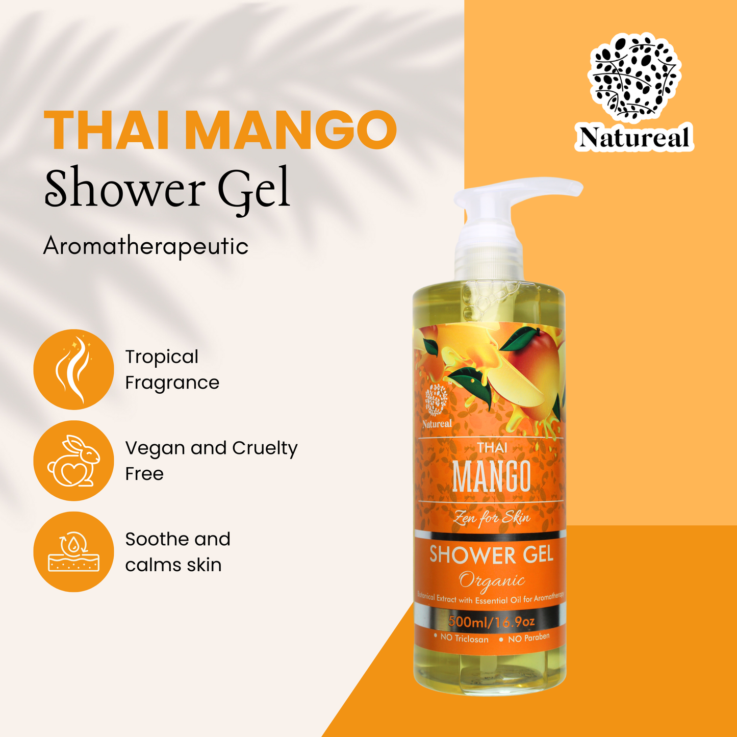 Natureal Thai Mango Organic Shower Gel | 500ML