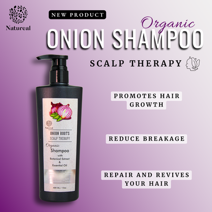 Natureal Organic Onion Scalp Therapy Shampoo | 400ml - Natureal