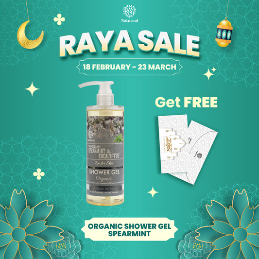 Natureal Organic Brazilian Spearmint & Eucalyptus Cooling Shower Gel 500ML - Natureal