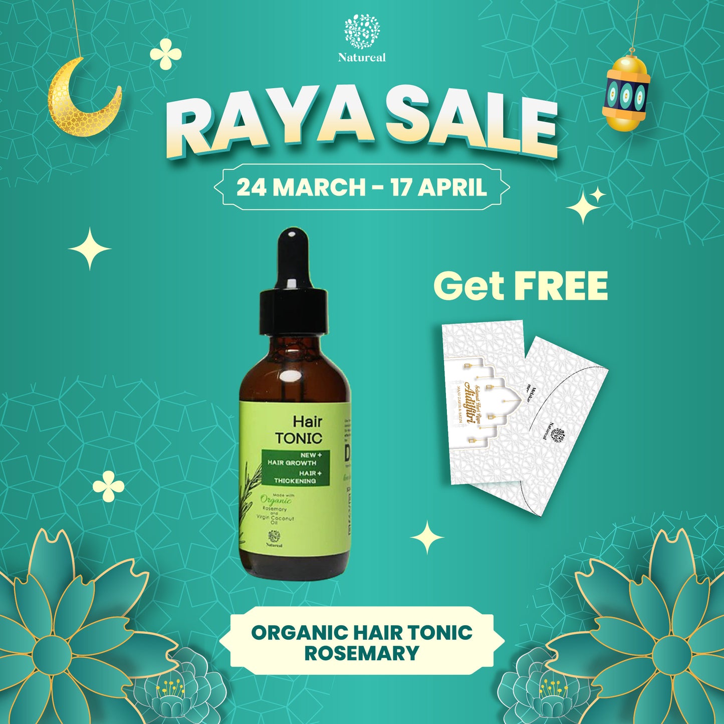 Natureal Organic Rosemary Hair Tonic 60ml