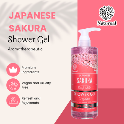 Natureal Japanese Sakura Organic Shower Gel | 500ML