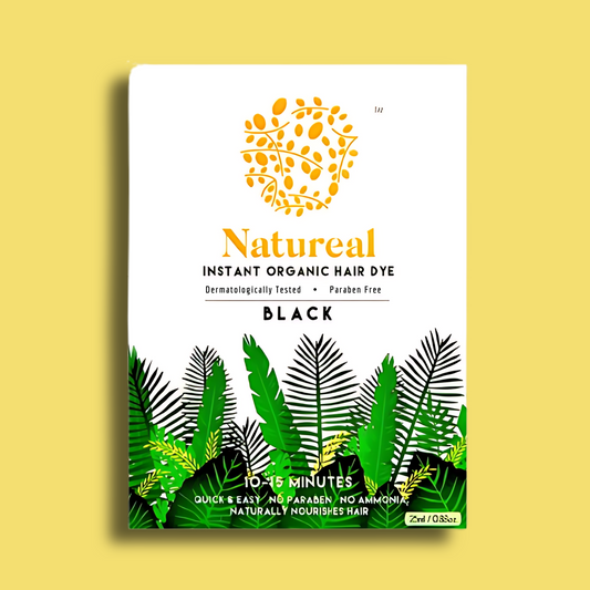 Instant Organic Hair Dye (Black) Single Sachet | 1x25ml - Natureal